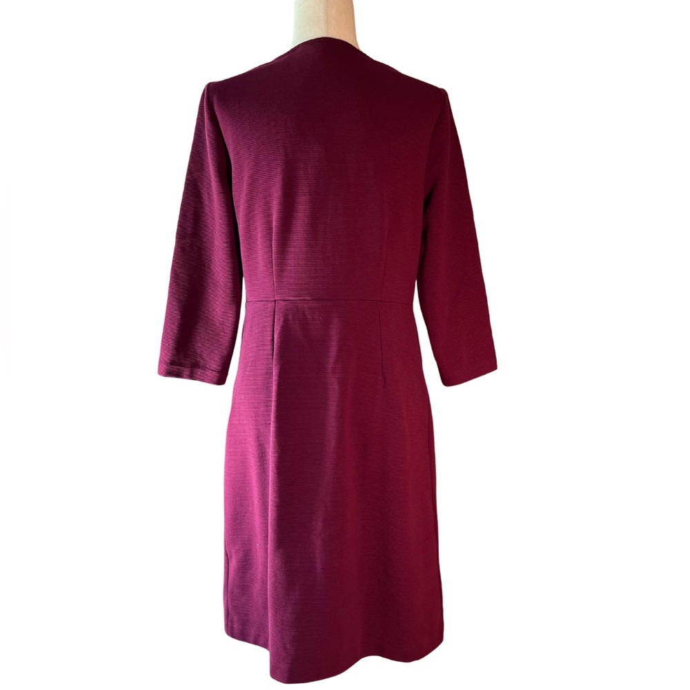 Boden Brontë Ottoman Sheath Dress – Maroon, Size 8L (Long) - Picture 3 of 11